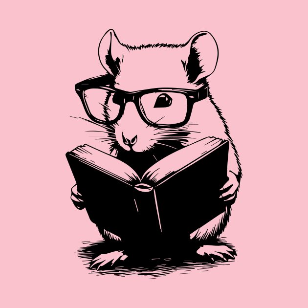 Rat Reading with Glasses by Md Abu Bakkar