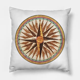 Compass - Vintage Style Pillow