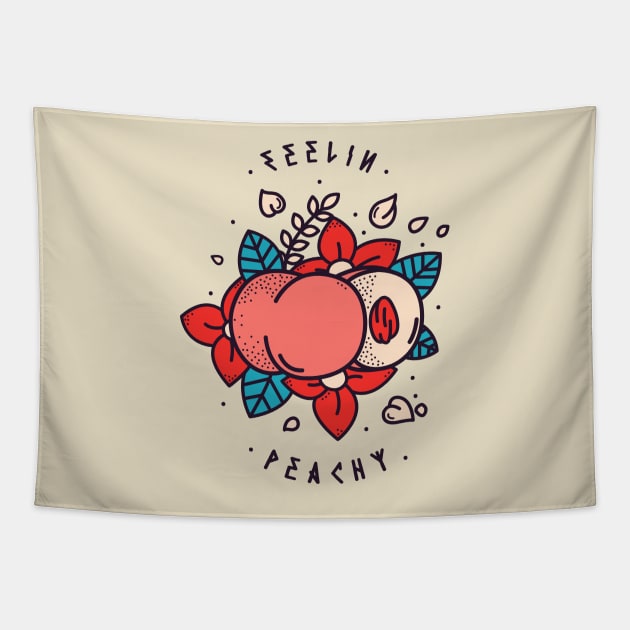 Feelin' Peachy Tapestry by PaperGirl