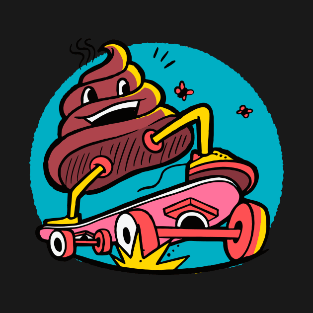 Poop Skateboarding by timegraf