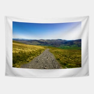 Lake District vibrant view from Mountain Skiddaw on a sunny day Tapestry