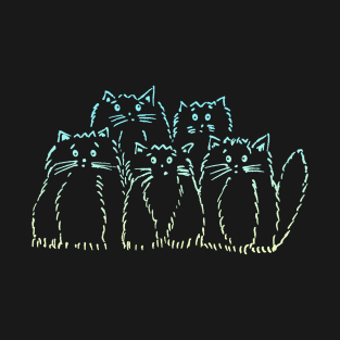 Kitties (Print on Back) T-Shirt