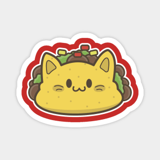 kawaii taco cat Magnet