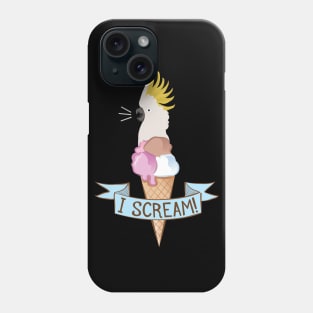 Sulfur Crested Cockatoo Ice Cream Parrot Phone Case