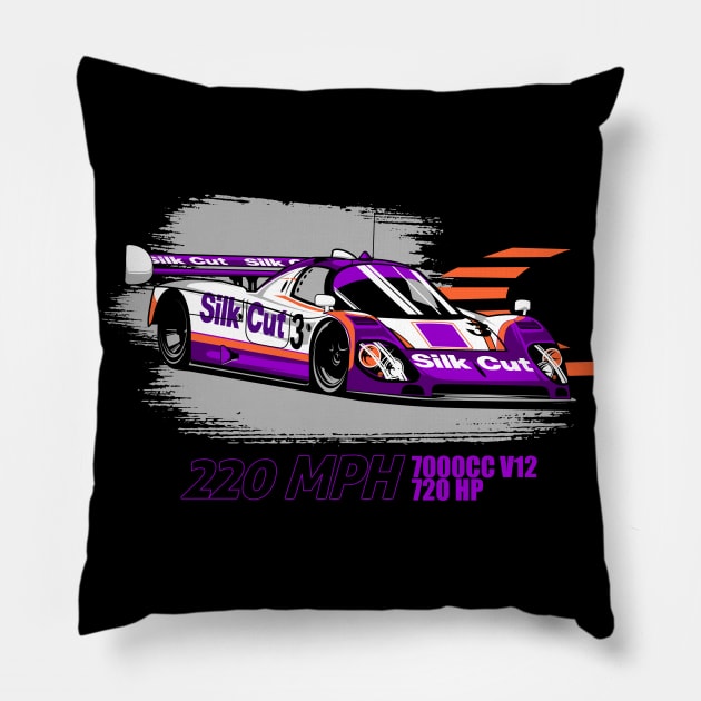 Jaguar XJR 8 Top speed Pillow by aredie19