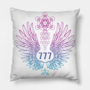 Angel Number 777 Sacred Geometry Pillow