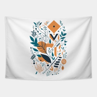 Bohemian Style Floral Shapes - Flowers Tapestry