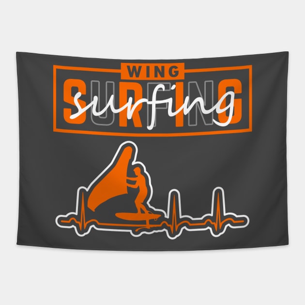 Wing surfing Tapestry by Lifestyle T-shirts