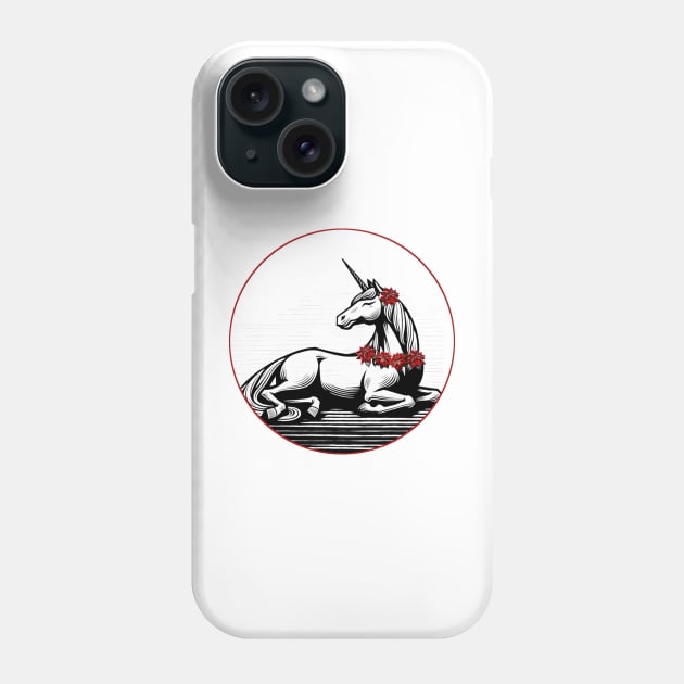 Christmas Unicorn Phone Case by Green Grackle