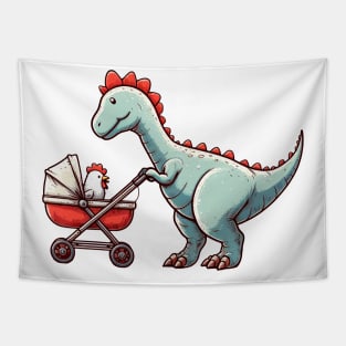 Dinosaur and Its Baby Tapestry