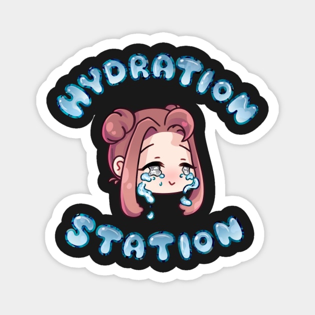 Hydration Station Magnet by Catbumsy