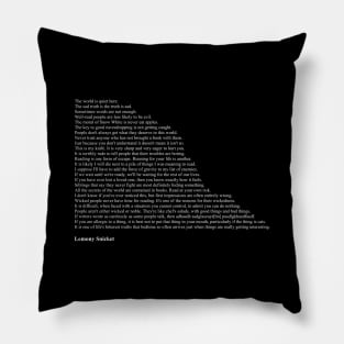 Lemony Snicket Quotes Pillow