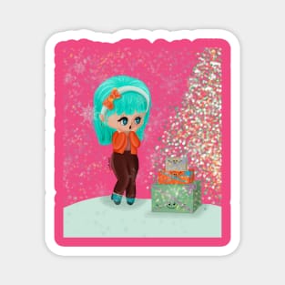 Cute Christmas winter holidays time Magnet