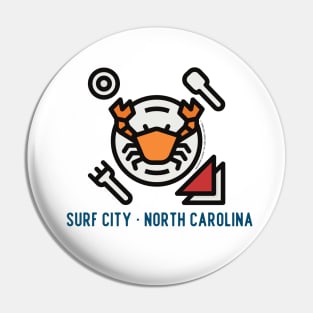 Surf City North Carolina Crab Boil Pin