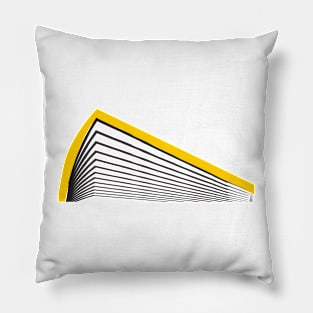 Yellow  abstract paint lineart Pillow