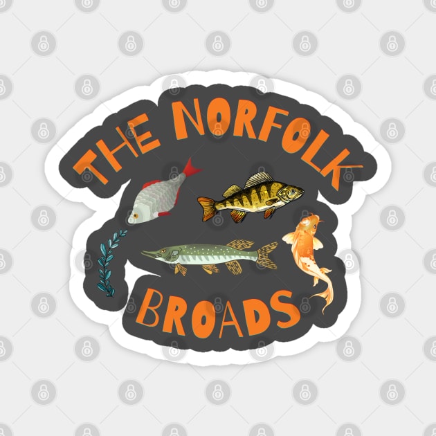 Norfolk Broads Fishing Magnet by MyriadNorfolk