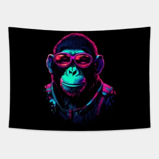 Digitally Distressed Space Chimp Tapestry