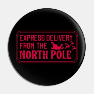 Express Delivery from the North Pole Pin