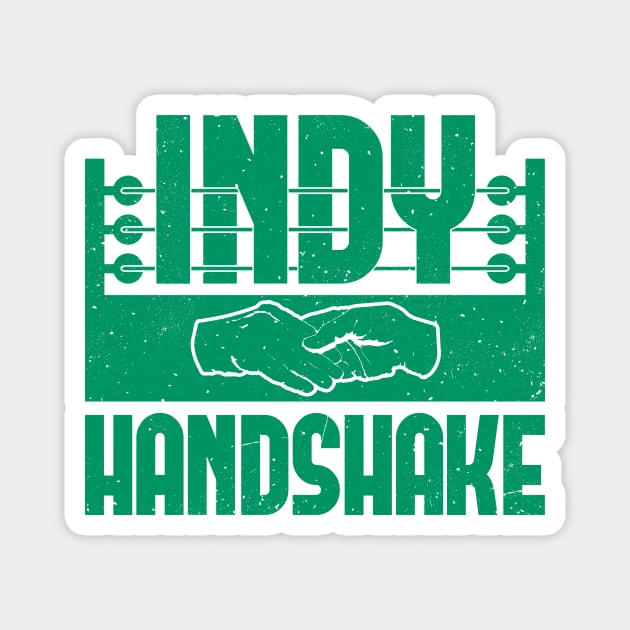 Green Indy Handshake Logo Magnet by Indy Handshake