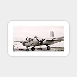 In the Mood B-25 Bomber Sepia Magnet