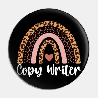 Copy Writer Rainbow Leopard Funny For Mom Copywriter Pin