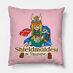 Viking Warrior Girl - Shieldmaiden in Training Pillow