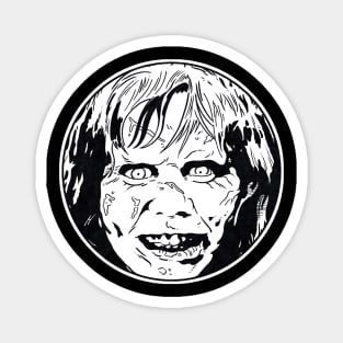 REGAN MacNEIL - The Exorcist (Circle Black and White) Magnet