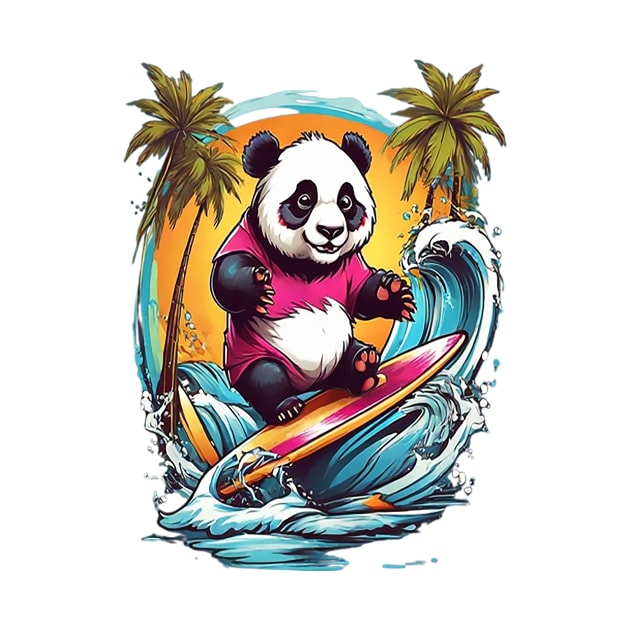 Surfing Panda by likbatonboot