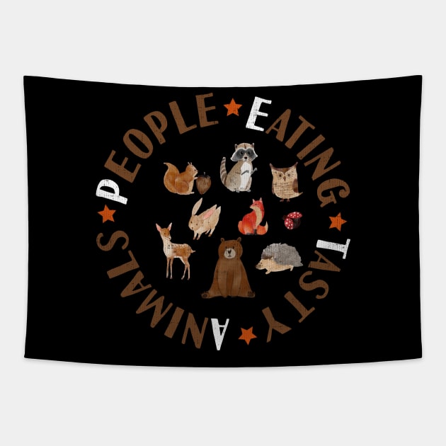 PETA - People Eating Tasty Animals - Funny Meat Lovers Tapestry by ozalshirts