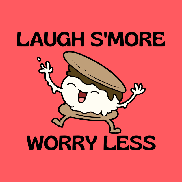 Laugh s’more worry less | Cute Smore Pun by Allthingspunny