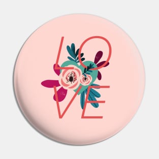 Love typography illustration Pin