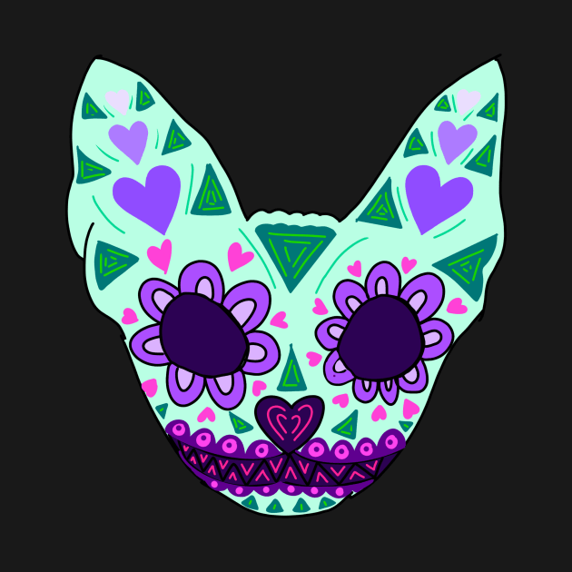 Sugar Skull Cat by SchlockHorror