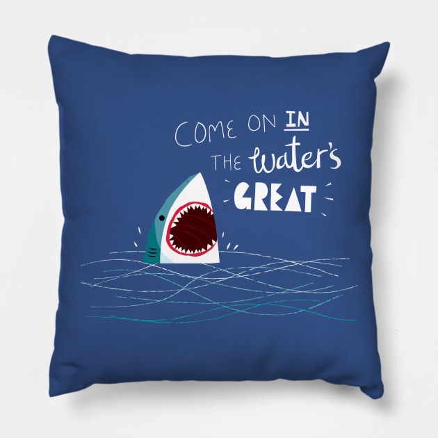 Great Advice Shark Pillow by DinoMike