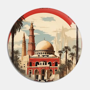 Coptic Cairo Egypt Vintage Poster Tourism Pin