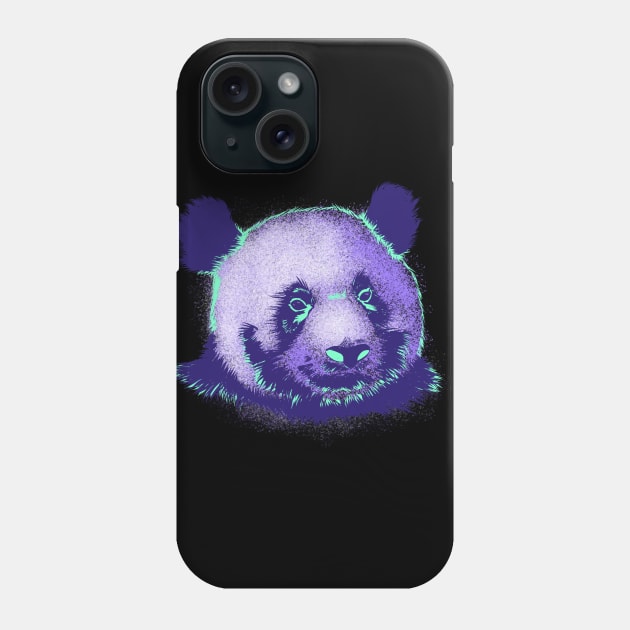 Neon Retro Panda Phone Case by Danispolez_illustrations