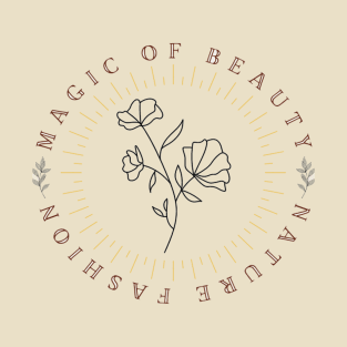 Magic of  Beauty Flowers Design T-Shirt