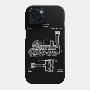 Locomotive Patent / Locomotive Blueprint / locomotive Patent Illustration Phone Case