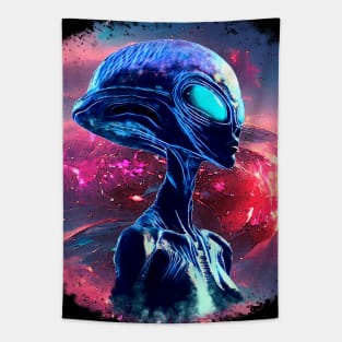 Alien Wisdom Psychedelic Scifi Art Tapestry