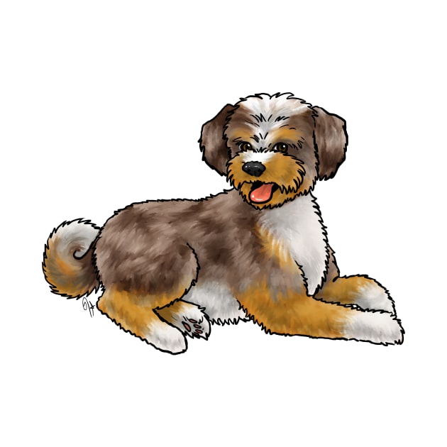 Dog - Aussiedoodle - Red Merle by Jen's Dogs Custom Gifts and Designs