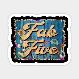 Retro Fab Name Flowers Five Limited Edition Proud Classic Styles Magnet
