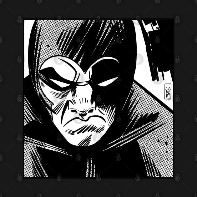 Ghost- Black and White panel by Mason Comics