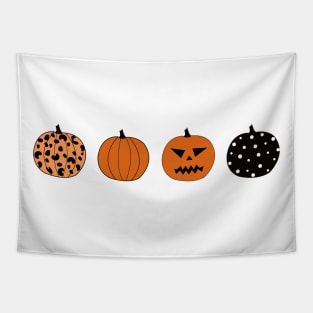 Pumpkins leopard and dots Tapestry