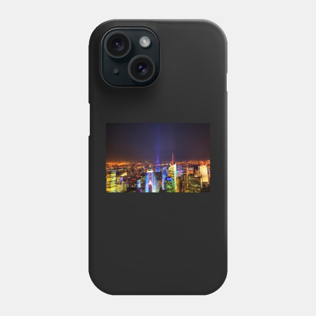 Midtown Manhattan At Night Phone Case by tommysphotos