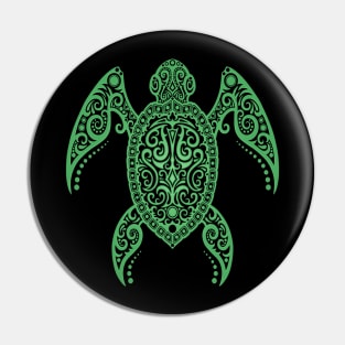 Intricate Green Sea Turtle Pin