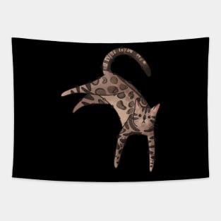 Dark bengal cat Tapestry