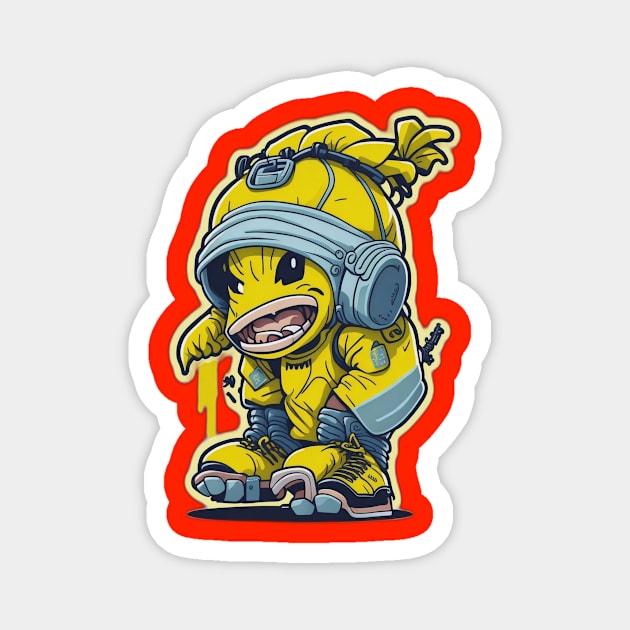 Banana hip hop Magnet by Rizstor