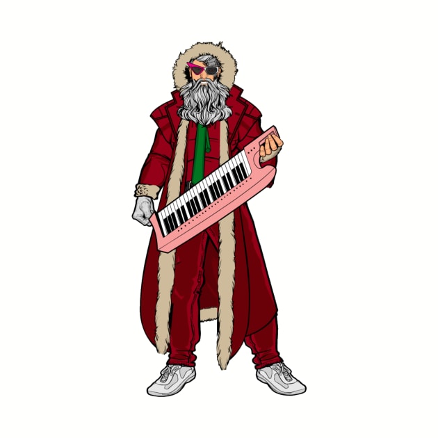 Rad Santa with Keytar by Totally Rad Christmas