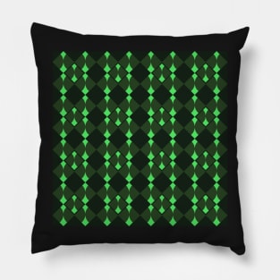 monochrome green abstract repeating pattern Pillow