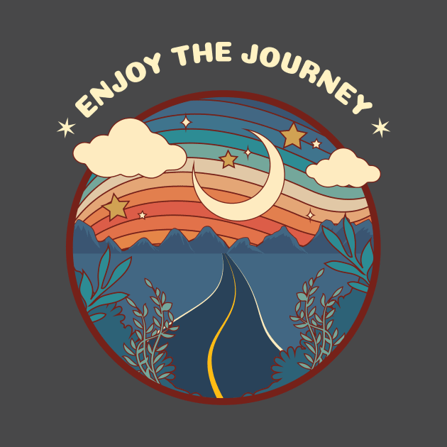 Enjoy the journey Flower child hippy by Tip Top Tee's