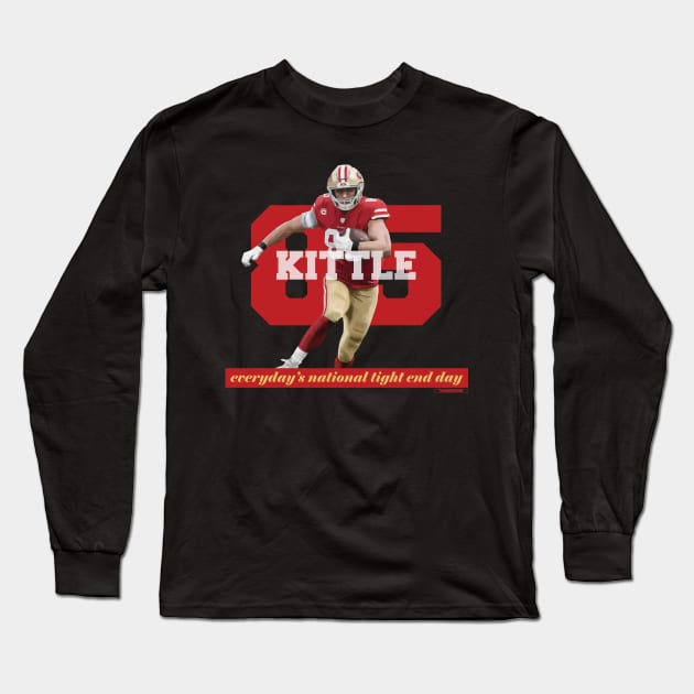 Thunderborne George Kittle 85 - SF Niners - National Tight End Day (Single Sided Design) Long Sleeve T-Shirt